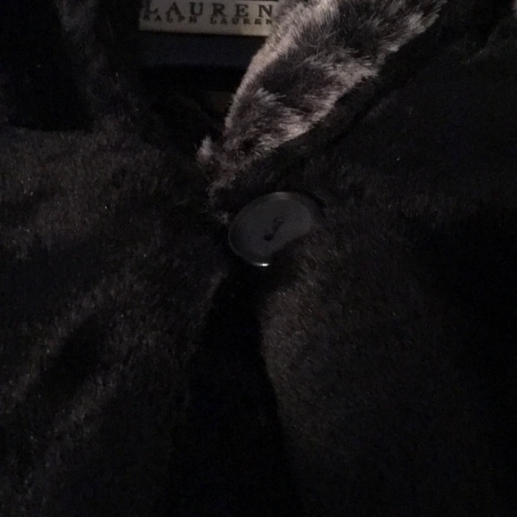 PamelaMcCoyCollection,1X,Black Faux Sherred Beaver Trimmed with Faux Chinchilla - Picture 10 of 15